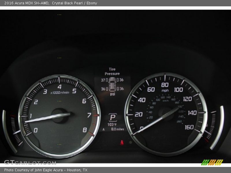 Crystal Black Pearl / Ebony 2016 Acura MDX SH-AWD