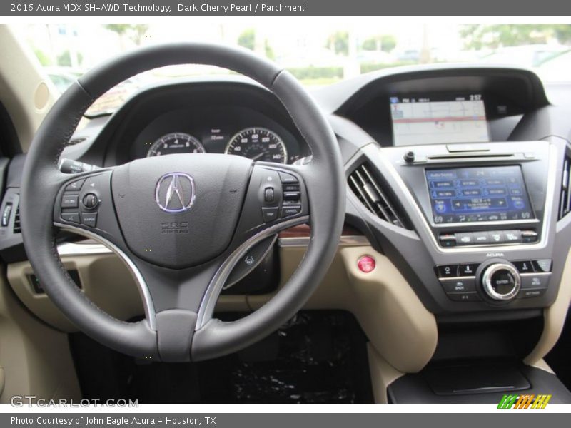Dark Cherry Pearl / Parchment 2016 Acura MDX SH-AWD Technology
