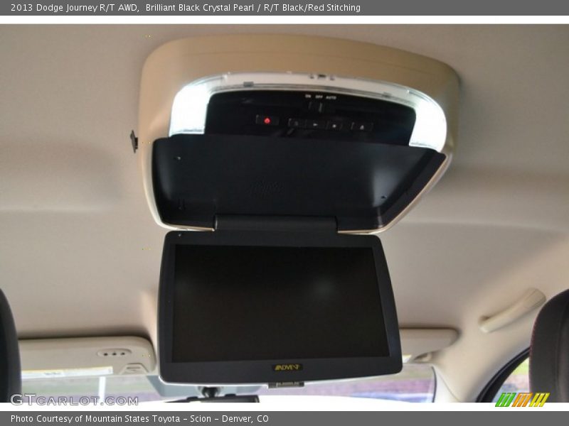 Brilliant Black Crystal Pearl / R/T Black/Red Stitching 2013 Dodge Journey R/T AWD