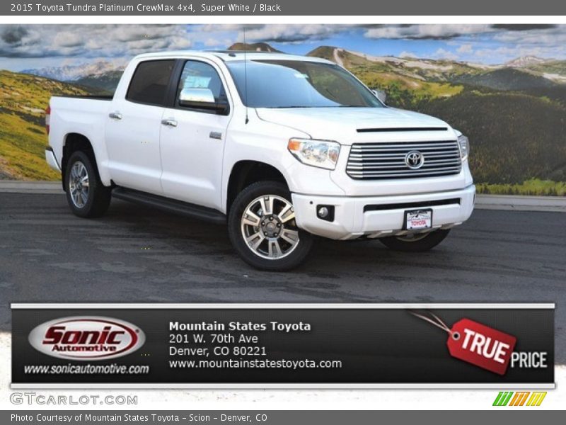 Super White / Black 2015 Toyota Tundra Platinum CrewMax 4x4