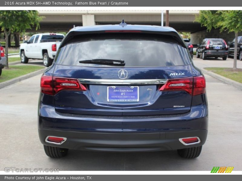 Fathom Blue Pearl / Graystone 2016 Acura MDX SH-AWD Technology