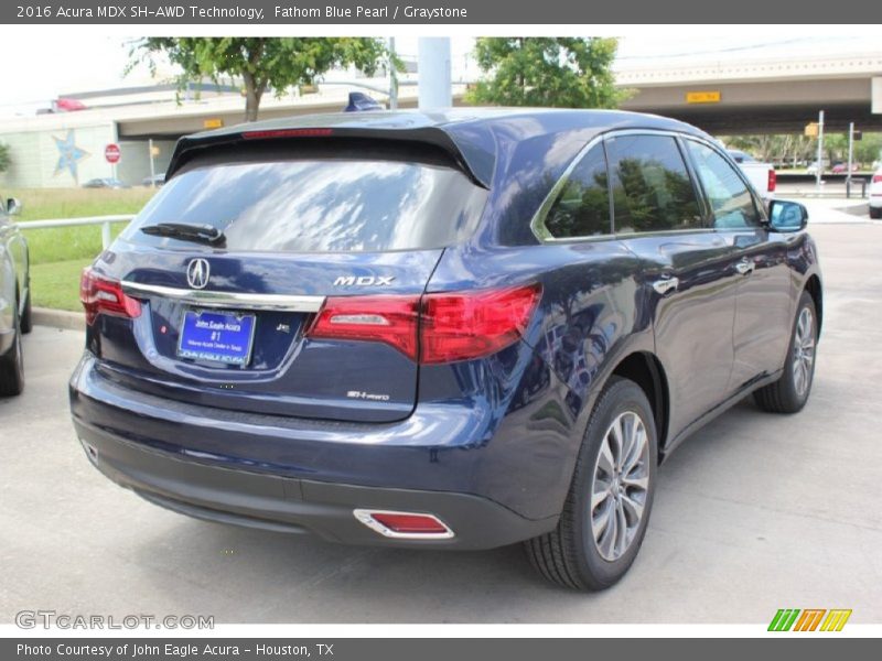 Fathom Blue Pearl / Graystone 2016 Acura MDX SH-AWD Technology