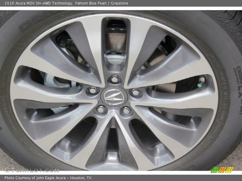 Fathom Blue Pearl / Graystone 2016 Acura MDX SH-AWD Technology