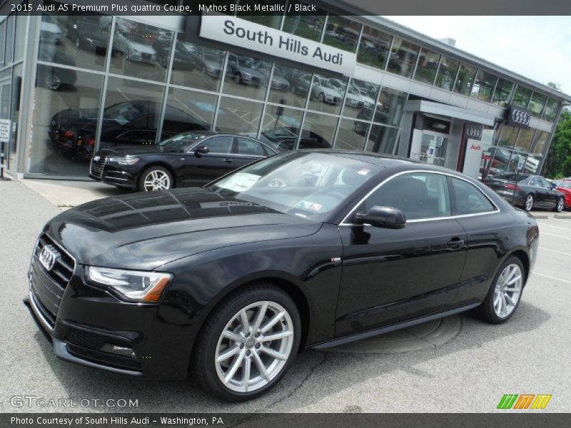 Mythos Black Metallic / Black 2015 Audi A5 Premium Plus quattro Coupe