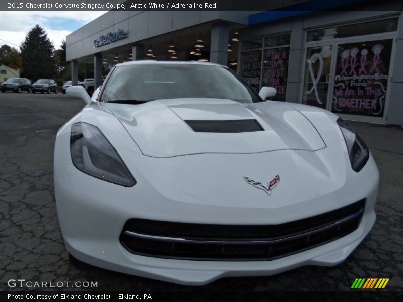 Arctic White / Adrenaline Red 2015 Chevrolet Corvette Stingray Coupe