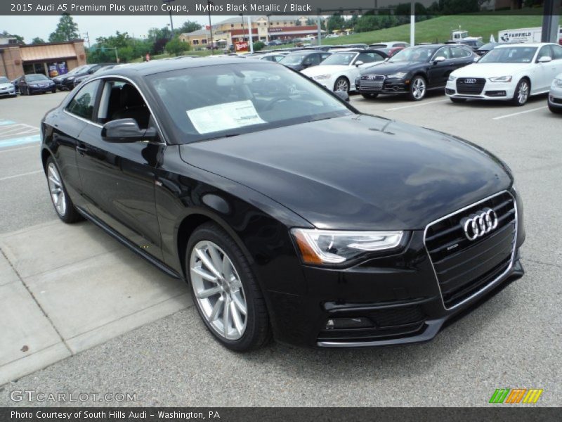 Mythos Black Metallic / Black 2015 Audi A5 Premium Plus quattro Coupe