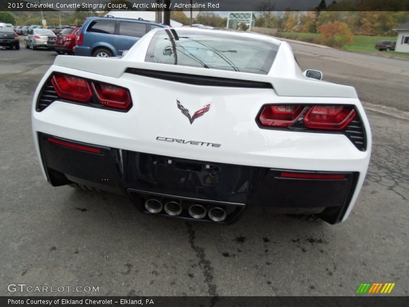 Arctic White / Adrenaline Red 2015 Chevrolet Corvette Stingray Coupe