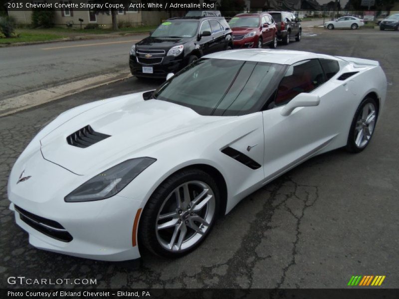 Arctic White / Adrenaline Red 2015 Chevrolet Corvette Stingray Coupe