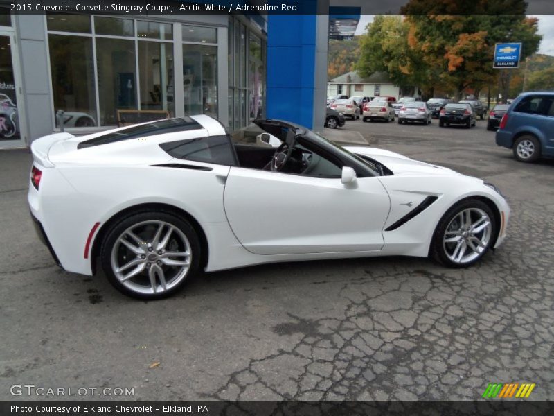 Arctic White / Adrenaline Red 2015 Chevrolet Corvette Stingray Coupe