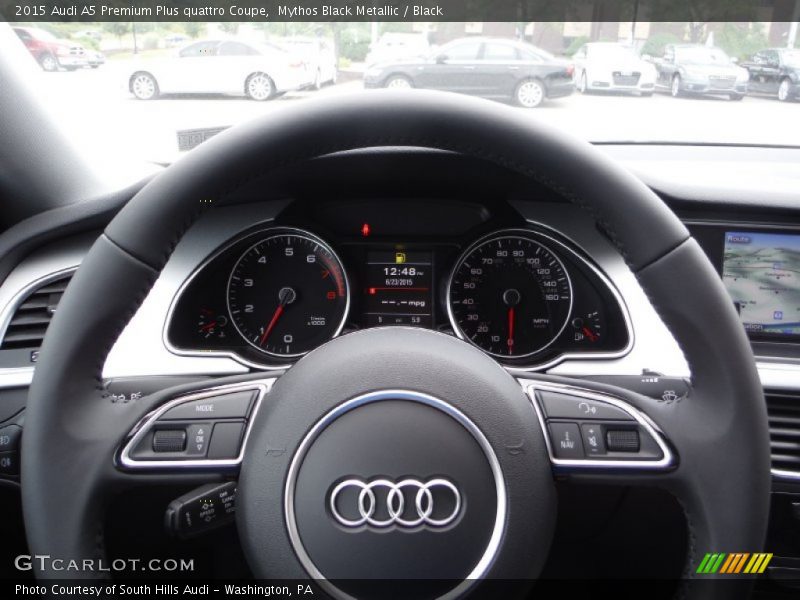 Mythos Black Metallic / Black 2015 Audi A5 Premium Plus quattro Coupe