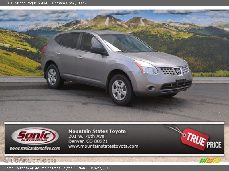 Gotham Gray / Black 2010 Nissan Rogue S AWD