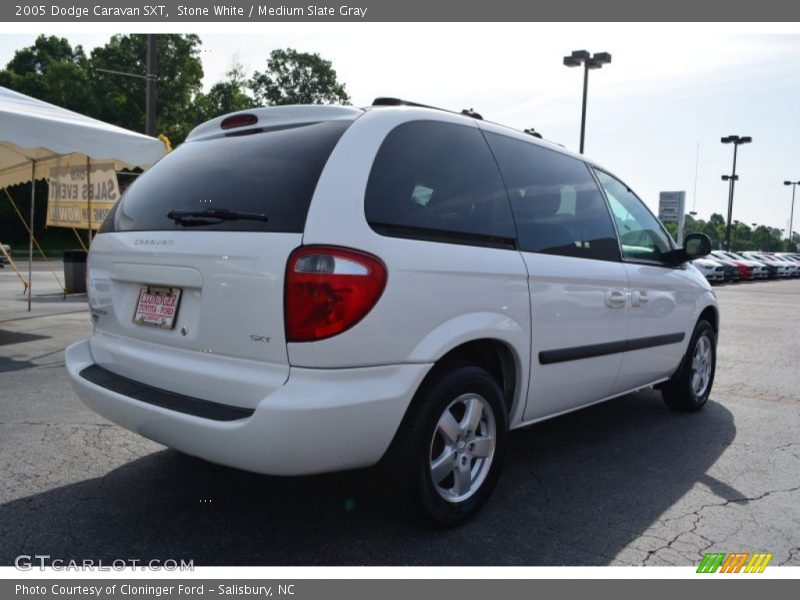 Stone White / Medium Slate Gray 2005 Dodge Caravan SXT