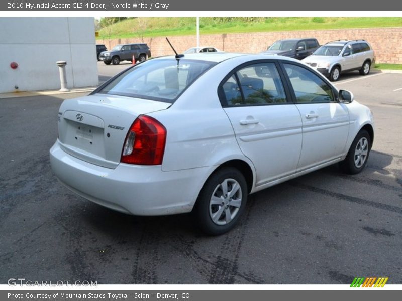 Nordic White / Gray 2010 Hyundai Accent GLS 4 Door