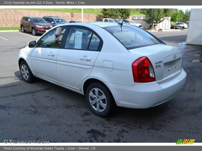 Nordic White / Gray 2010 Hyundai Accent GLS 4 Door