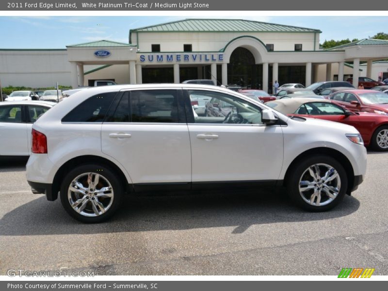 White Platinum Tri-Coat / Medium Light Stone 2011 Ford Edge Limited