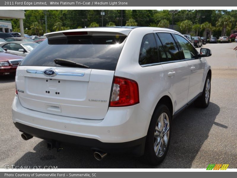 White Platinum Tri-Coat / Medium Light Stone 2011 Ford Edge Limited