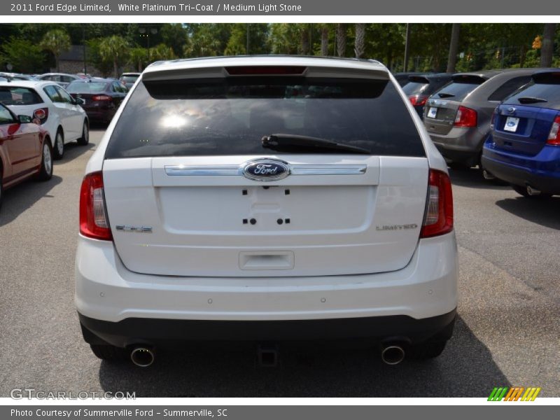 White Platinum Tri-Coat / Medium Light Stone 2011 Ford Edge Limited