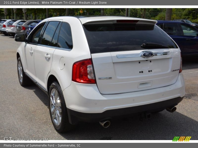White Platinum Tri-Coat / Medium Light Stone 2011 Ford Edge Limited