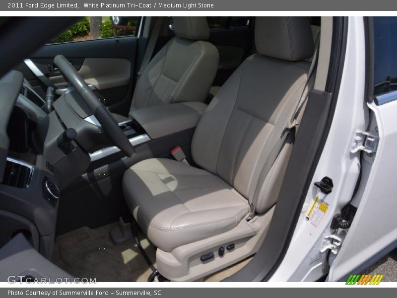 White Platinum Tri-Coat / Medium Light Stone 2011 Ford Edge Limited