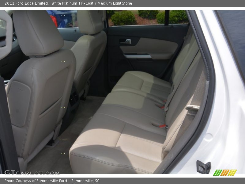 White Platinum Tri-Coat / Medium Light Stone 2011 Ford Edge Limited