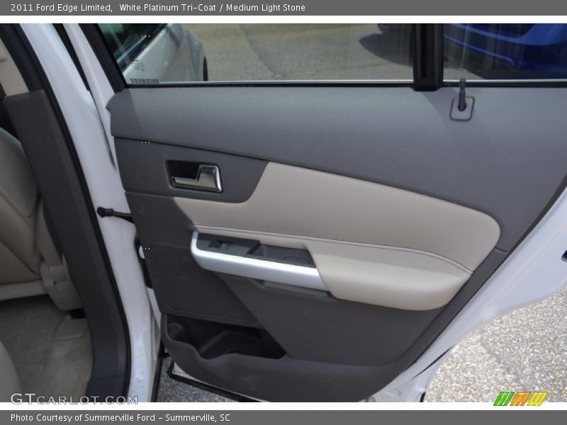 White Platinum Tri-Coat / Medium Light Stone 2011 Ford Edge Limited