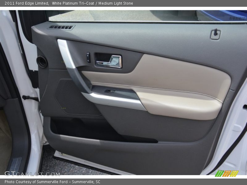 White Platinum Tri-Coat / Medium Light Stone 2011 Ford Edge Limited