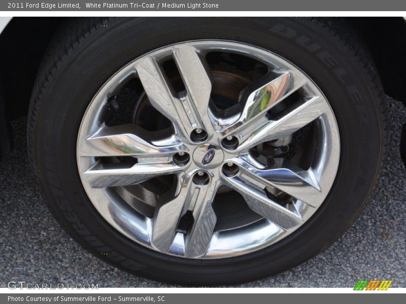 White Platinum Tri-Coat / Medium Light Stone 2011 Ford Edge Limited