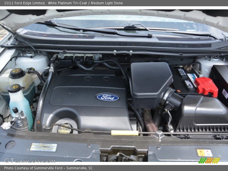 White Platinum Tri-Coat / Medium Light Stone 2011 Ford Edge Limited