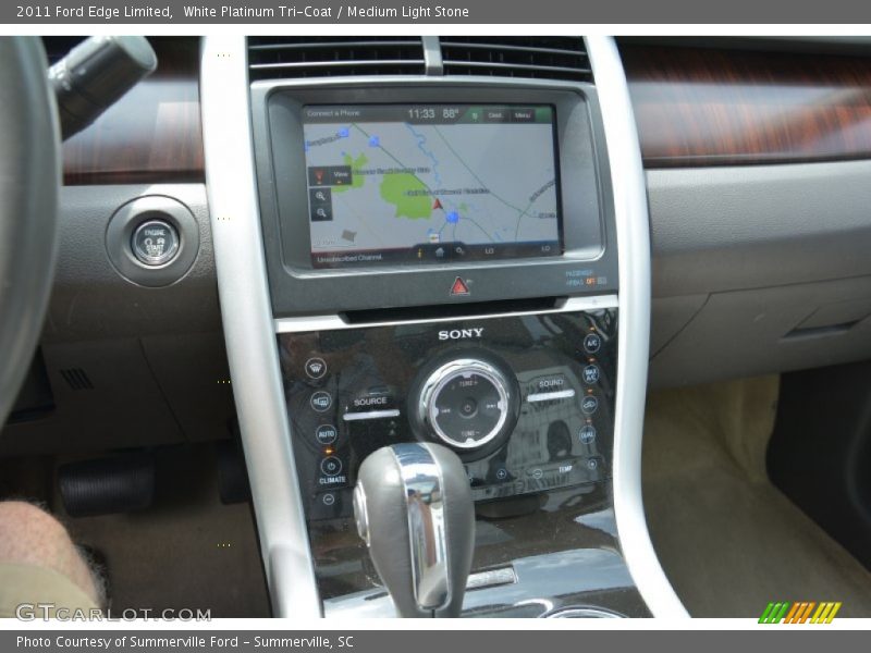 White Platinum Tri-Coat / Medium Light Stone 2011 Ford Edge Limited