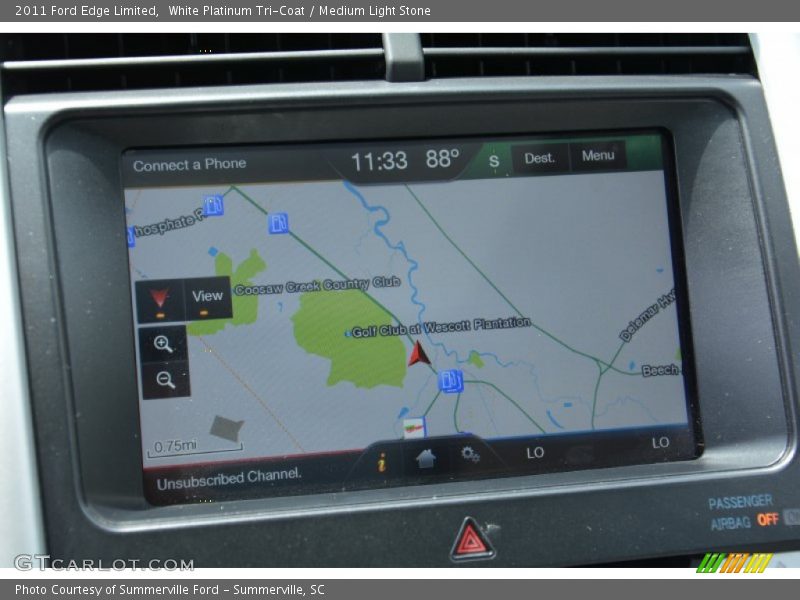 White Platinum Tri-Coat / Medium Light Stone 2011 Ford Edge Limited