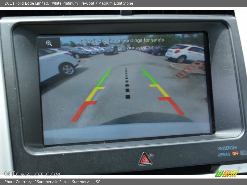 White Platinum Tri-Coat / Medium Light Stone 2011 Ford Edge Limited