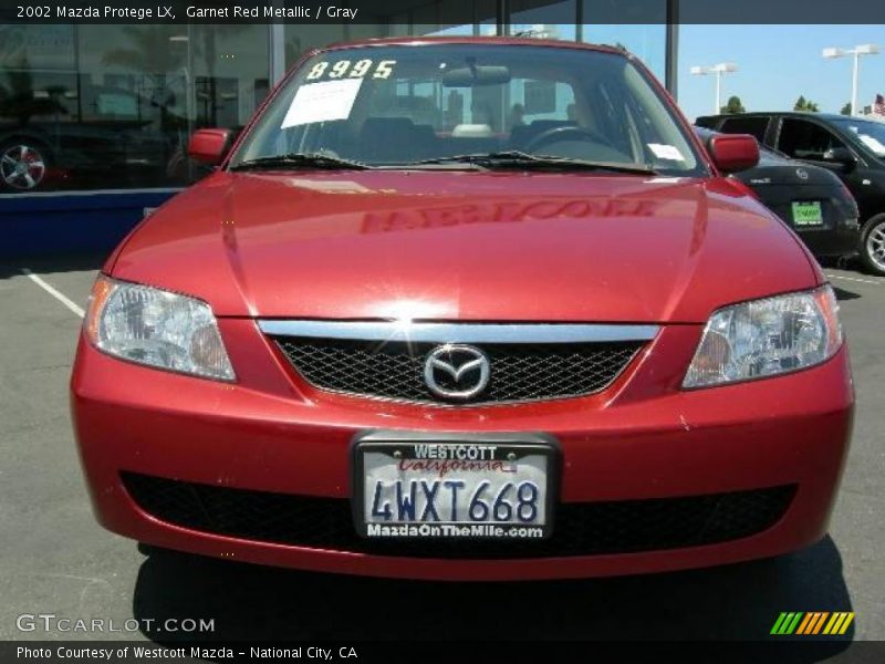 Garnet Red Metallic / Gray 2002 Mazda Protege LX