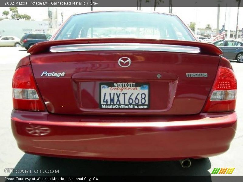 Garnet Red Metallic / Gray 2002 Mazda Protege LX