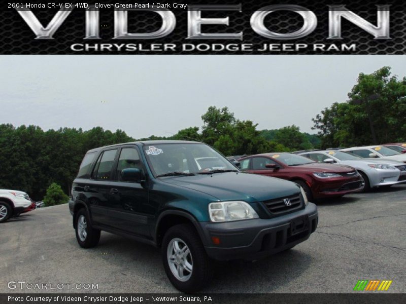 Clover Green Pearl / Dark Gray 2001 Honda CR-V EX 4WD