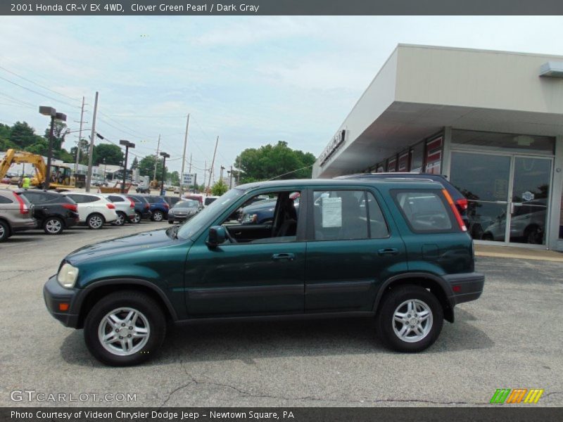 Clover Green Pearl / Dark Gray 2001 Honda CR-V EX 4WD