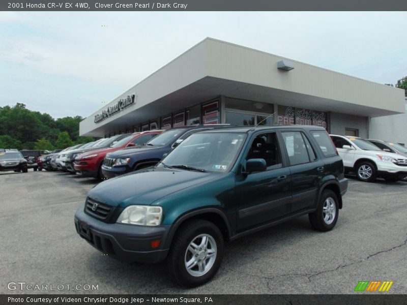 Clover Green Pearl / Dark Gray 2001 Honda CR-V EX 4WD