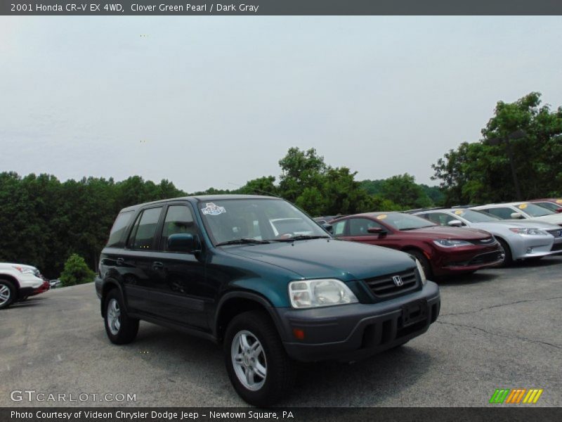 Clover Green Pearl / Dark Gray 2001 Honda CR-V EX 4WD