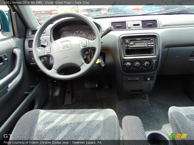 Clover Green Pearl / Dark Gray 2001 Honda CR-V EX 4WD