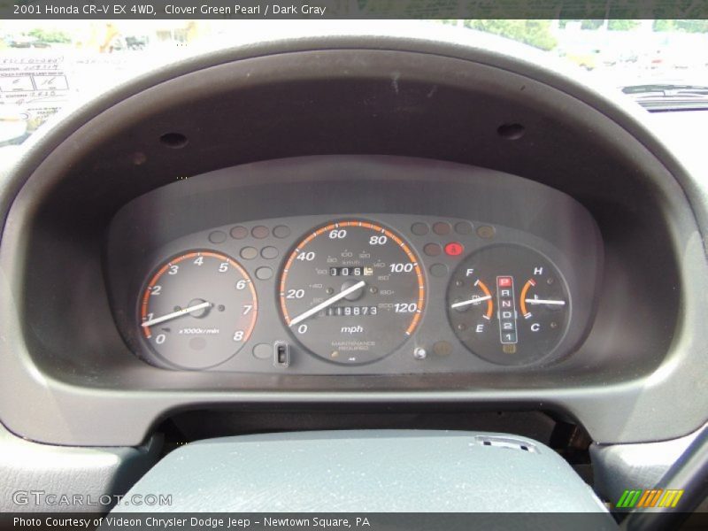 Clover Green Pearl / Dark Gray 2001 Honda CR-V EX 4WD
