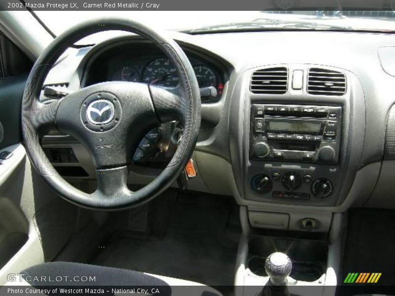 Garnet Red Metallic / Gray 2002 Mazda Protege LX