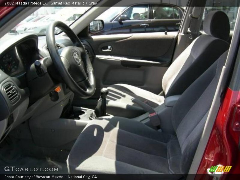 Garnet Red Metallic / Gray 2002 Mazda Protege LX