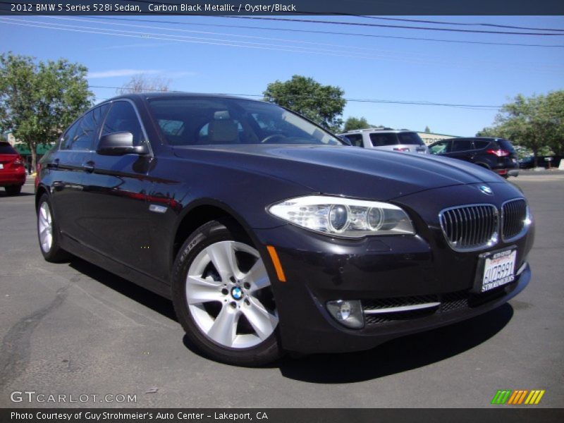 Carbon Black Metallic / Oyster/Black 2012 BMW 5 Series 528i Sedan