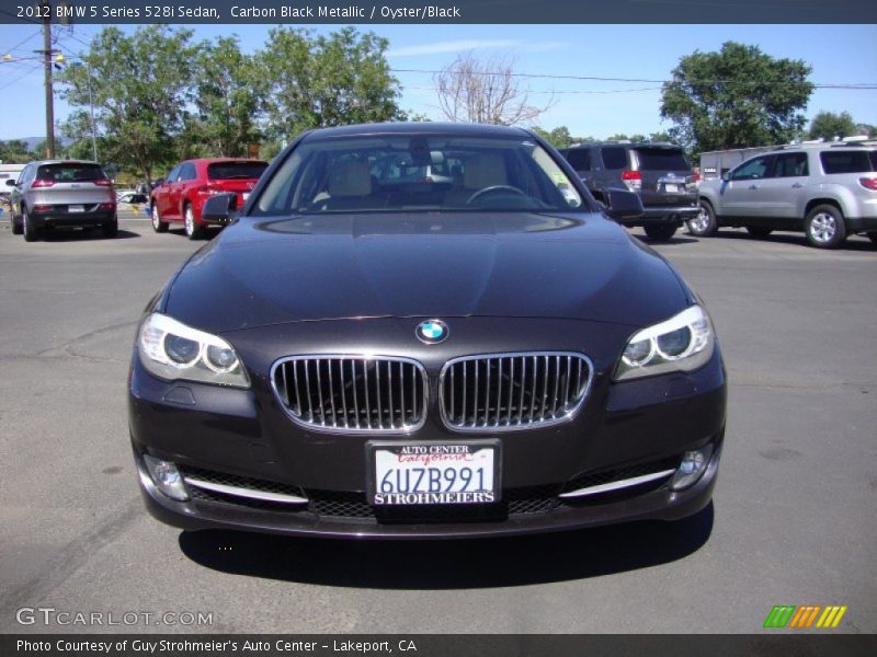 Carbon Black Metallic / Oyster/Black 2012 BMW 5 Series 528i Sedan