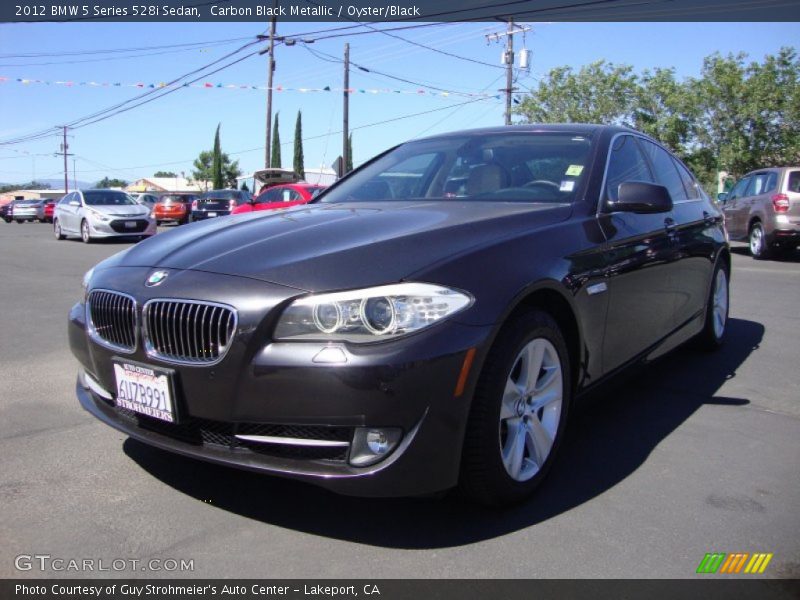 Carbon Black Metallic / Oyster/Black 2012 BMW 5 Series 528i Sedan
