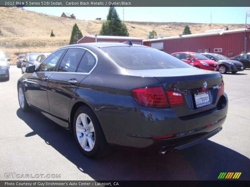 Carbon Black Metallic / Oyster/Black 2012 BMW 5 Series 528i Sedan