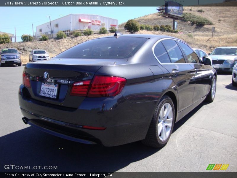 Carbon Black Metallic / Oyster/Black 2012 BMW 5 Series 528i Sedan