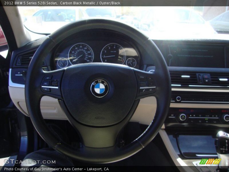 Carbon Black Metallic / Oyster/Black 2012 BMW 5 Series 528i Sedan