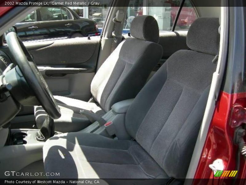 Garnet Red Metallic / Gray 2002 Mazda Protege LX