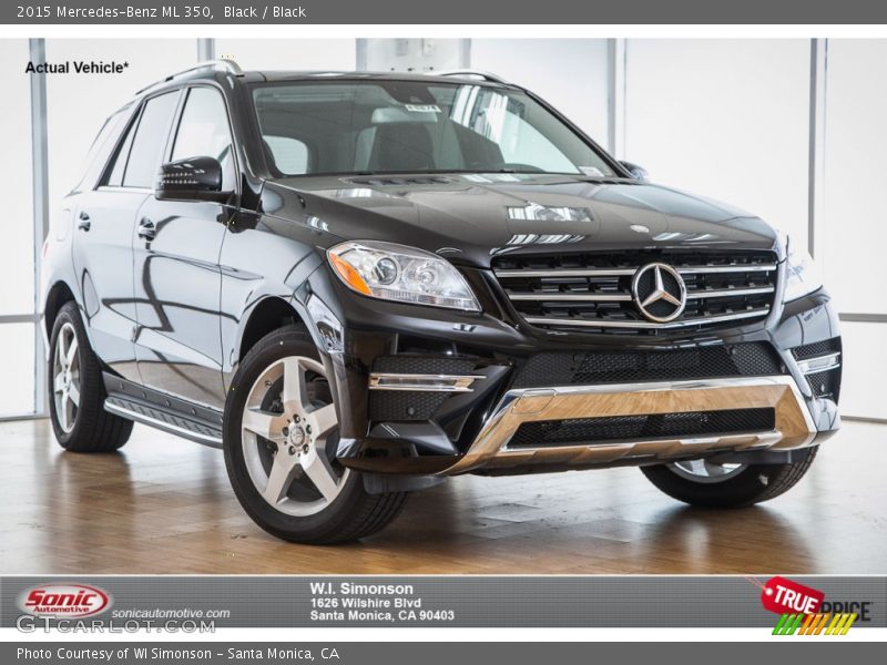 Black / Black 2015 Mercedes-Benz ML 350