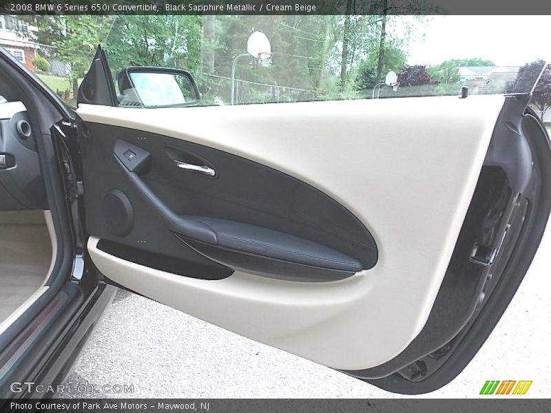 Black Sapphire Metallic / Cream Beige 2008 BMW 6 Series 650i Convertible